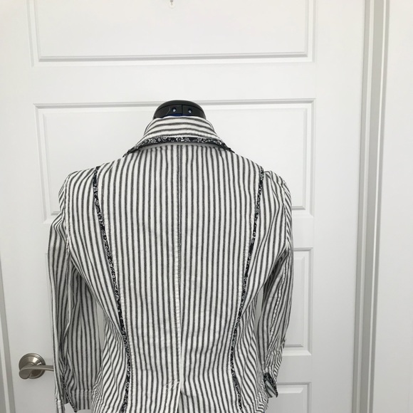 Loft Striped Blazer Sz 4 - Picture 4 of 5
